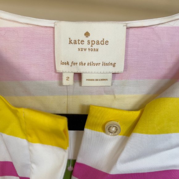 Kate Spade Dress Flavor of the Month Multicolor Stripe Size 2 - Picture 4 of 12